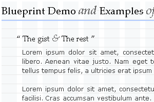 Screenshot: Blueprint CSS