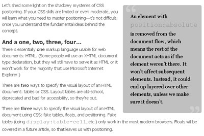 Digital Web Magazine - Positioning